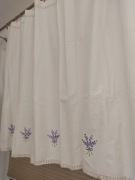 Bawełniana zazdroska haft lawenda 100x200 