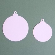 Scrapki Papierowe - Baza BOMBKA biała 2 szt.