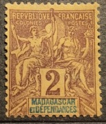 2 centymy. Madagaskar. 1894 r