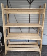 Regal z drewna  do garażu piwnicy spiżarnia 