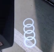 Audi Led logo Rings, oryginalne, komplet 4szt