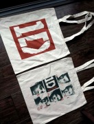 Torby bawełniane torebki tote bag bawełna beżowa one direction zestaw 