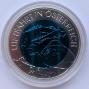 Austria - 25 euro 2007 "Austriackie Lotnictwo" srebro Ag i Nb 