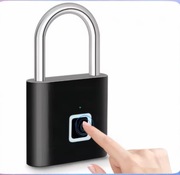 Kłódka na linie papilarne (odcisk palca) 7,7x4,7 czarna