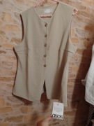 (44/46) ASOS Design/ Beżowa kamizelka ołówkowa z Londynu, NOWA 