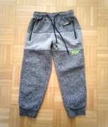 Spodnie dresowe chłopięce z puszkiem bawełnianym, wzrost 140 cm