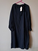 Nowa piękna granatowa sukienka midi zizzi M 46/48 z wiskozy 3xl/4xl