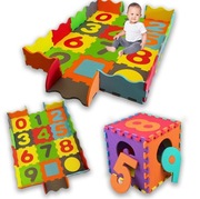 EDUKACYJNA MATA PIANKOWA XXL GRUBA DLA DZIECI KOJEC PUZZLE 25 ELEMENTÓW 3W1
