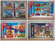 7x puzzle Trefl Strażak Sam, Bob Budowniczy, Buzz Astral