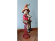 Nowy Duży Świecznik , postument do ozdób, Wazon Metalowy Czerwień