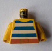 LEGO 973p31c01 Tors Pirata 1 szt Paski niebieski żółty