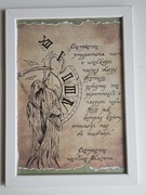 Obraz z napisami – Cytat – Ręcznie wykonany – Mroczny motyw – 21x30