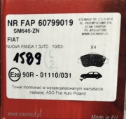 Sprzedam Klocki hamulcowe przód Fiat PANDA1,3JTD 60799019 STEINH