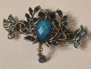 SPINKA do włosów bogatozdobiona cyrkoniami przypinka ozdoba DAMY DIANY.