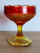 Pucharek kwiatek szkło Ząbkowice uv ognisty ciemny