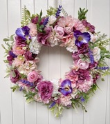 Wianek wiosenny dekoracja stroik ozdoba wystrój całoroczny zawieszka diy