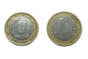 Moneta 1 euro 1999 roku z Hiszpanii, dla kolekcjonerów Juan Carlos (Euro) 