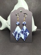 Kolczyki romby n/g z gliny polimerowej 