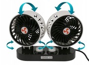 Podwójny wentylator 12V do samochodu wiatrak klima