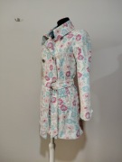 Trencz płaszcz Tommy Hilfiger kwiatowy wzór limitowana kolekcja/ używany 38