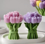 Duży BUKIET TULIPANÓW forma silikonowa 12*9 do Odlewów Świec Gipsu Żywic 