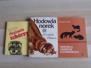 Hodowla tchórzy, Hodowla norek, Hodowla zwierząt futerkowych *3 książki