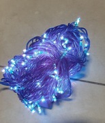 Lampki choinkowe Led niebieskie 100szt grube kable