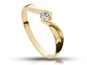 Pierścionek zaręczynowy z brylantem 0,08ct 585 Vs