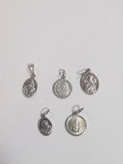 Medaliki srebro 925, zeztaw 5 sztuk 