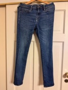 Jeansy męskie 30/32 slim fit granatowe Carry z przetarciami zwężane