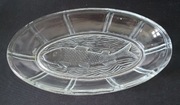 Półmisek szklany z rybą PRL