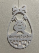 Dekoracja Wielkanocna "Happy Easter" - Zajączek w Jajku