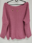 Made In Italy damski ciepły różowy sweter L/40