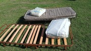 Łóżko polowe z materacem