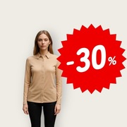 Bluzka MARKS & SPENCER S 36 Koszulowa Wiskoza Beżowa Baza pod Żakiet