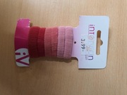 RÓŻOWE GUMKI DO WŁOSÓW 6 SZTUK