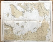 MAPA   MIEMIECKA   BIEGUNA   PÓNOCNEGO ( GRENLANDIA )  Z  ROKU 1874