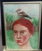 patrząca z grubodziobem 