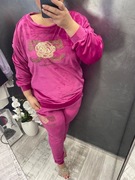 Dres welurowy Letticia fioletowy M/L