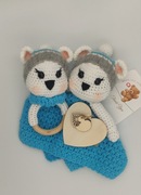 Zestaw szydełkowy zabawki hand made, rękodzielo