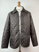 Pikowana kurtka Seventyseven L cienka brązowa sztruksowy kołnierz casual