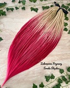 Warkoczyki wielorazowe ombre blond różowe 120 końcówek