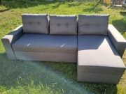 Łóżko rogówka szara