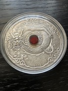 Rok Smoka 1500 Francs, Smok, 2 Oz Togo 2012, Bursztyn, Wysoki Relief