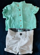 Elegancki komplet krótkie spodenki i koszulka r.62