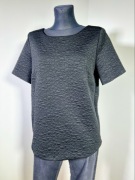 Monnari klasyczna czarna bluzka damska elegancka 44 XXL prosta Basic