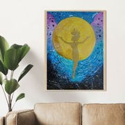 obraz do salonu gwiazda tarot astrologia kapłanka