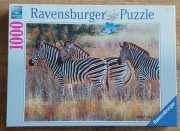 Puzzle Ravensburger 1000 - Piękne zebry (mal. Cynthia Fisher)