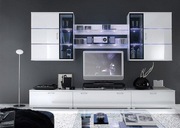 Meble24 Meblościanka Komoda Biały połysk LED