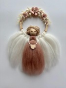 Anioł dekoracyjny handmade zawieszka boho ozdoba prezent chrzest święta